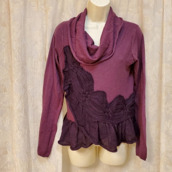 Anthropologie Sweaters - 🛑SOLD🛑 Anthropologie Moth Purple Cowl Sweater